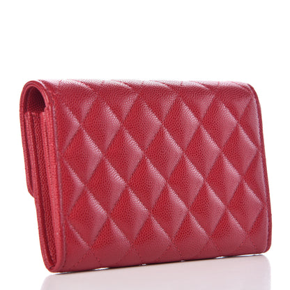Chanel Caviar Quilted Medium Flap Wallet Pink 3 of 9