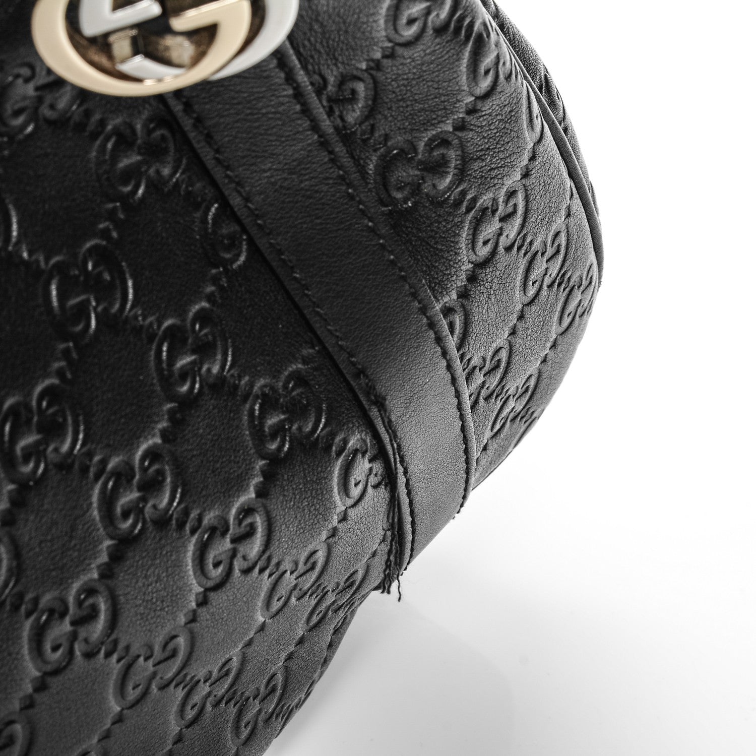 Gucci Guccissima Medium GG Twins Shoulder Bag Black 8 of 8