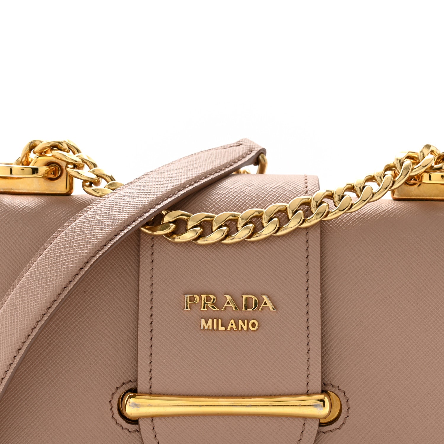 Prada Saffiano Lux Sidonie Small Chain Crossbody Bag Cipria 7 of 11