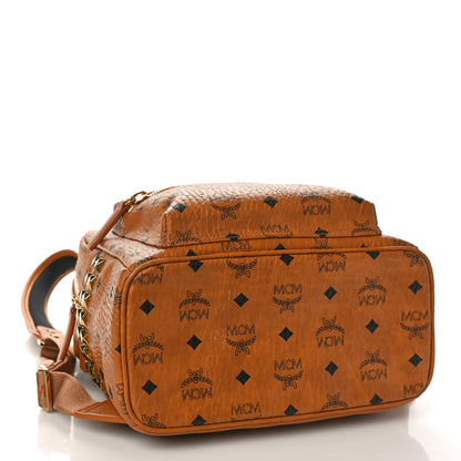 MCM Visetos Small Side Stud Stark Backpack Cognac 4 of 8
