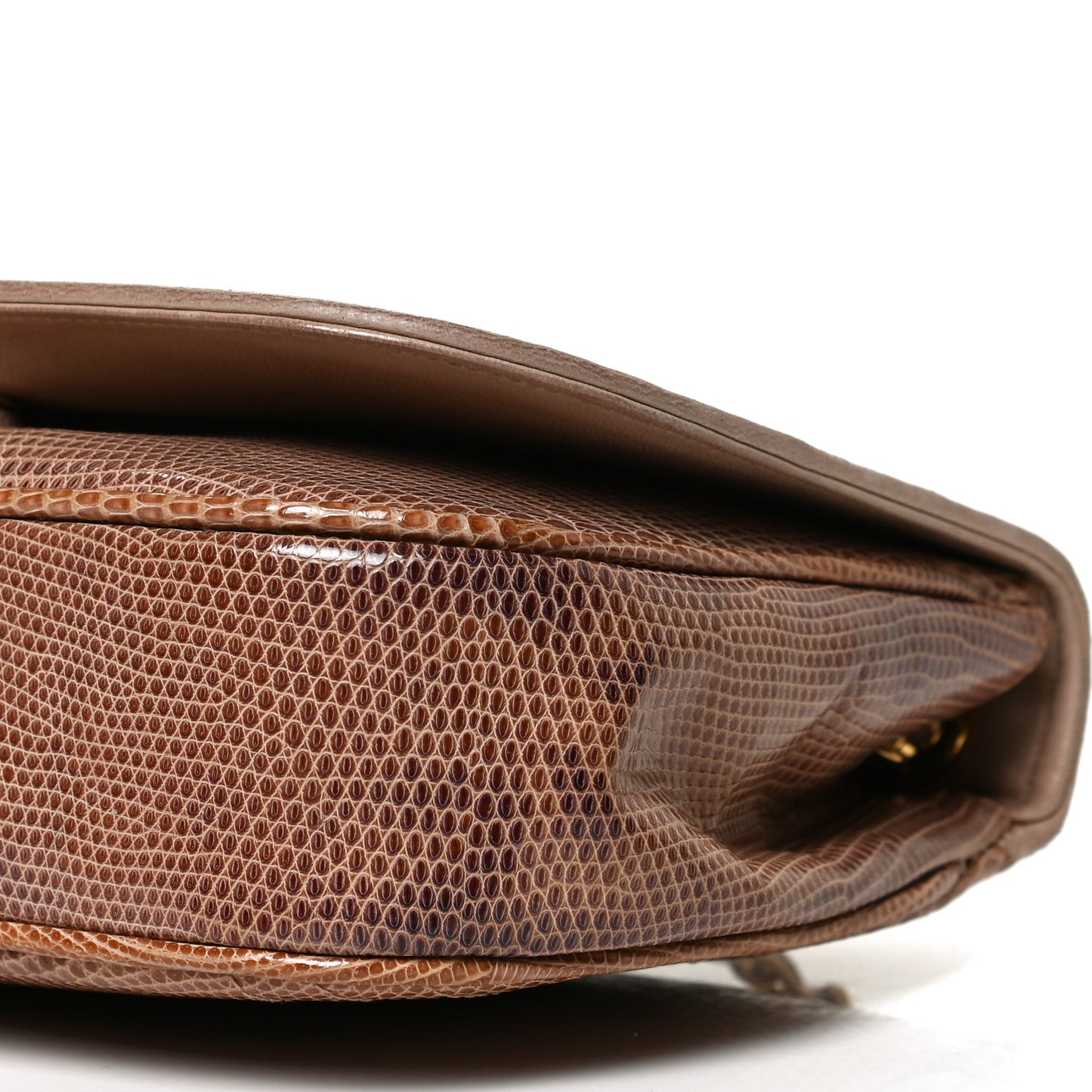 Snakeskin Flap Brown