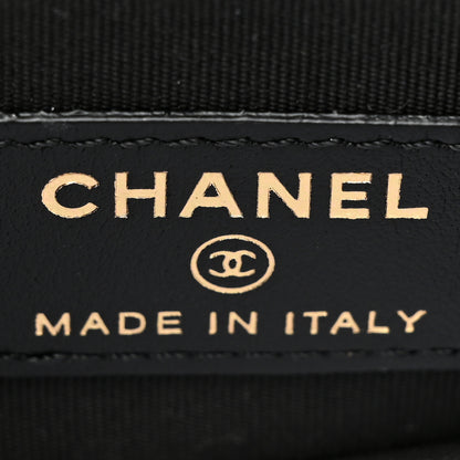 Chanel Calfskin Quilted Mini Maxi Pearls Wallet On Chain WOC Black 8 of 11