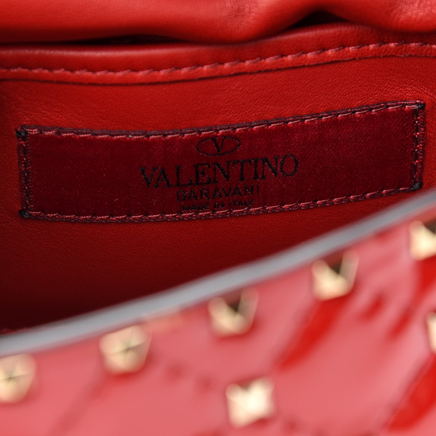 Valentino Garavani Patent Small Rockstud Spike Shoulder Bag Rosso Valentino 6 of 8