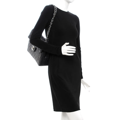 Chanel Washed Caviar Quilted Maxi Single Flap Black 3 of 10