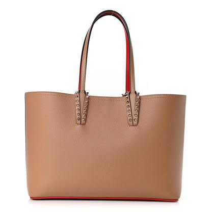 Christian Louboutin Calfskin Empire Spikes Small East West Cabata Tote Nude 3 of 11