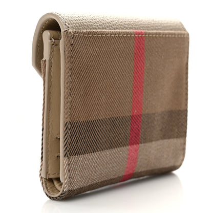 Burberry Haymarket Check Compact Wallet Light Beige 3 of 6