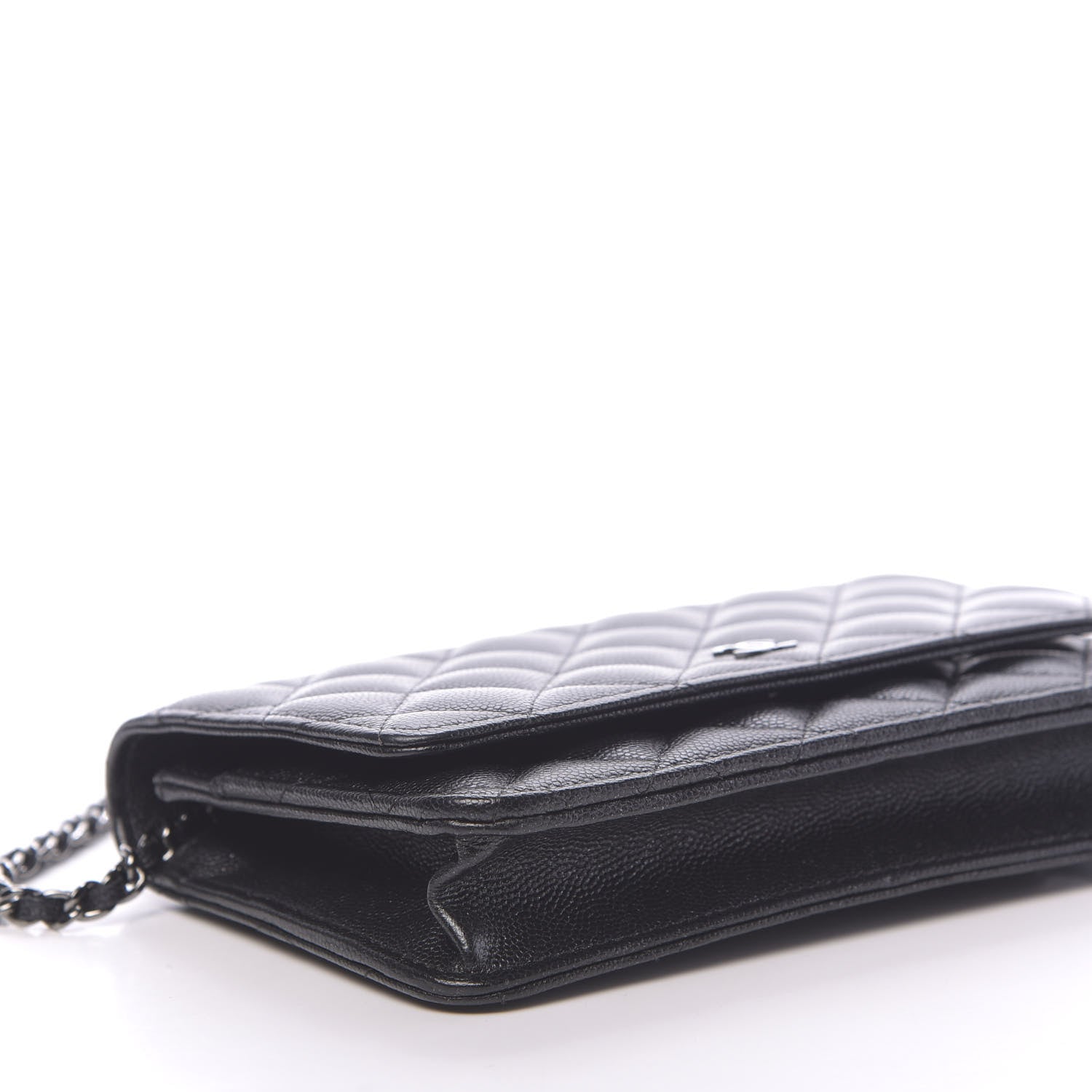 Chanel Iridescent Caviar Quilted Wallet On Chain WOC Black 9 of 12