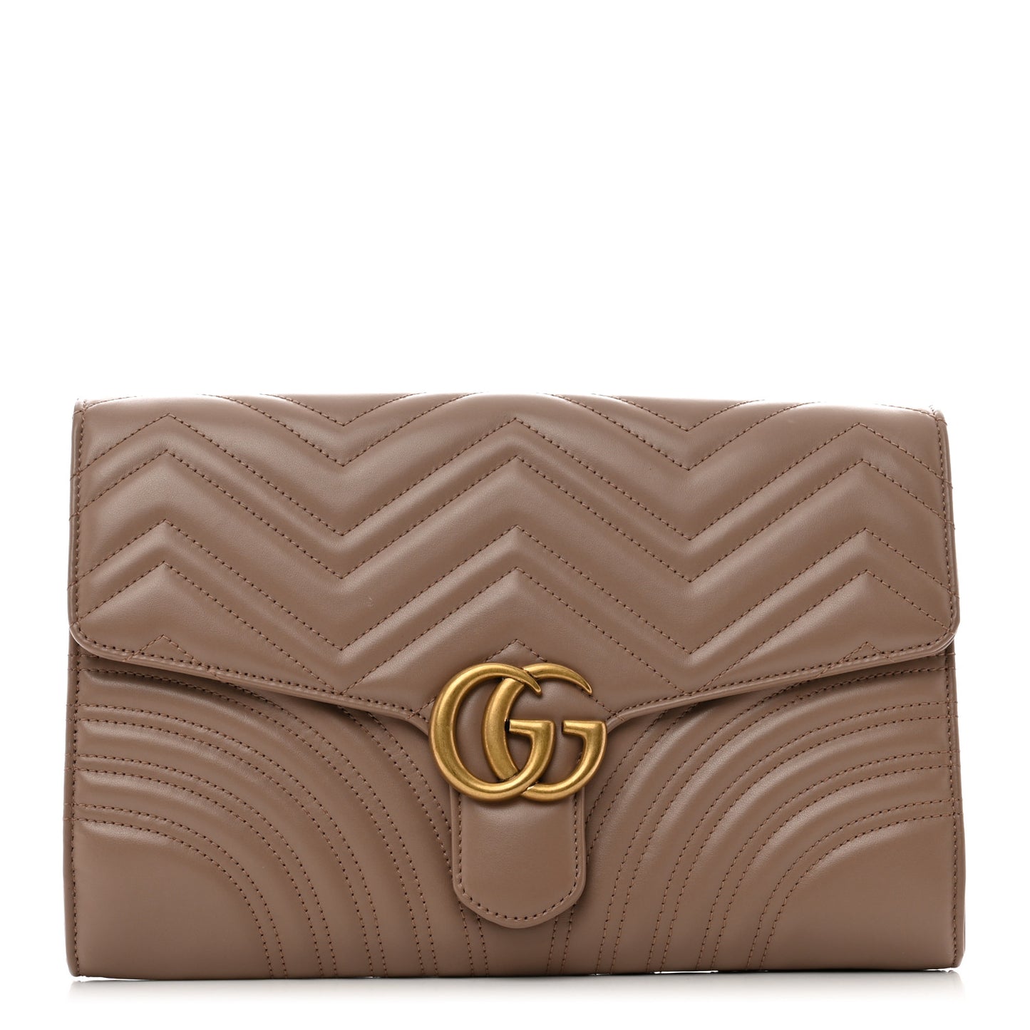 Calfskin Matelasse GG Marmont Clutch Porcelain Rose