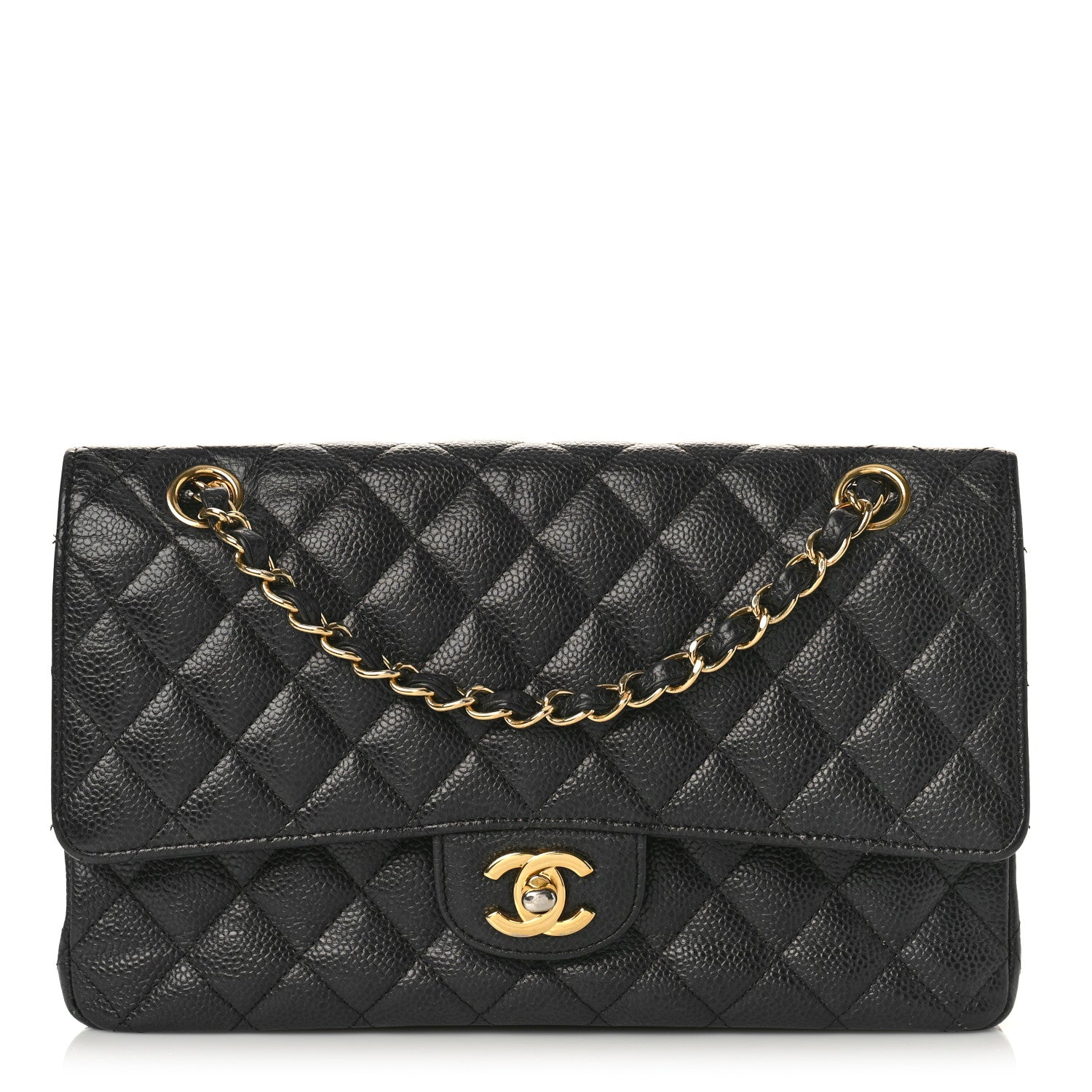 Chanel Caviar Quilted Medium Double Flap Black 1 of 12