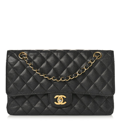 Chanel Caviar Quilted Medium Double Flap Black 1 of 12
