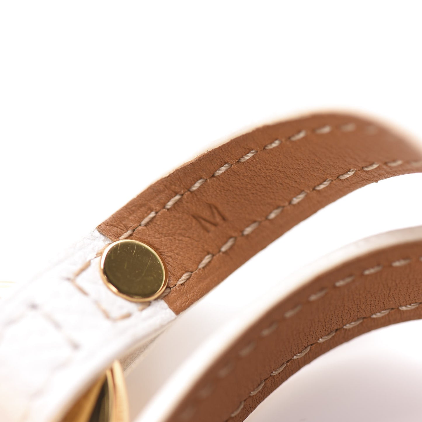 Epsom Granville Double Tour Bracelet M White