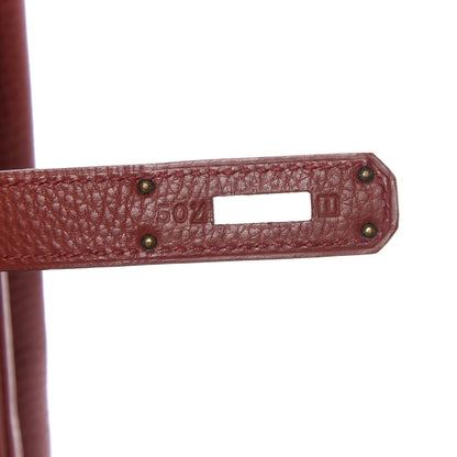 Hermes Togo Verso Birkin 35 Brique Ebene 7 of 9
