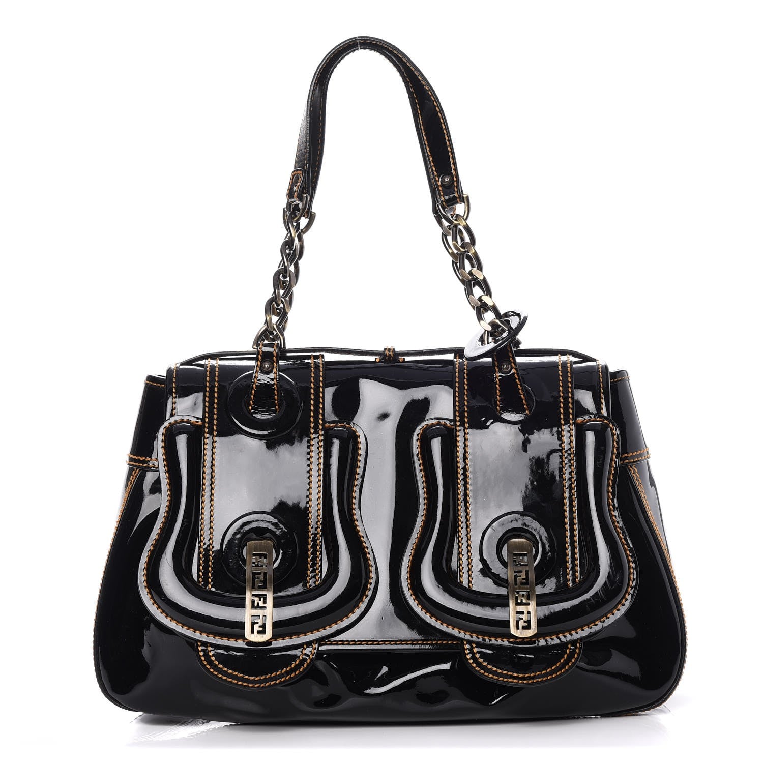 Fendi Patent B Bag Black 1 of 11