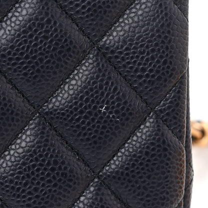 Chanel Caviar Quilted Jumbo Double Flap Navy Blue 11 of 12