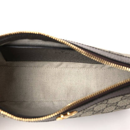 Gucci GG Supreme Monogram Textured Dollar Calfskin Web Small Ophidia GG Handbag Beige Ebony New Acero 5 of 10