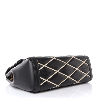 Louis Vuitton Lambskin Malletage Pochette Flap Black 4 of 10