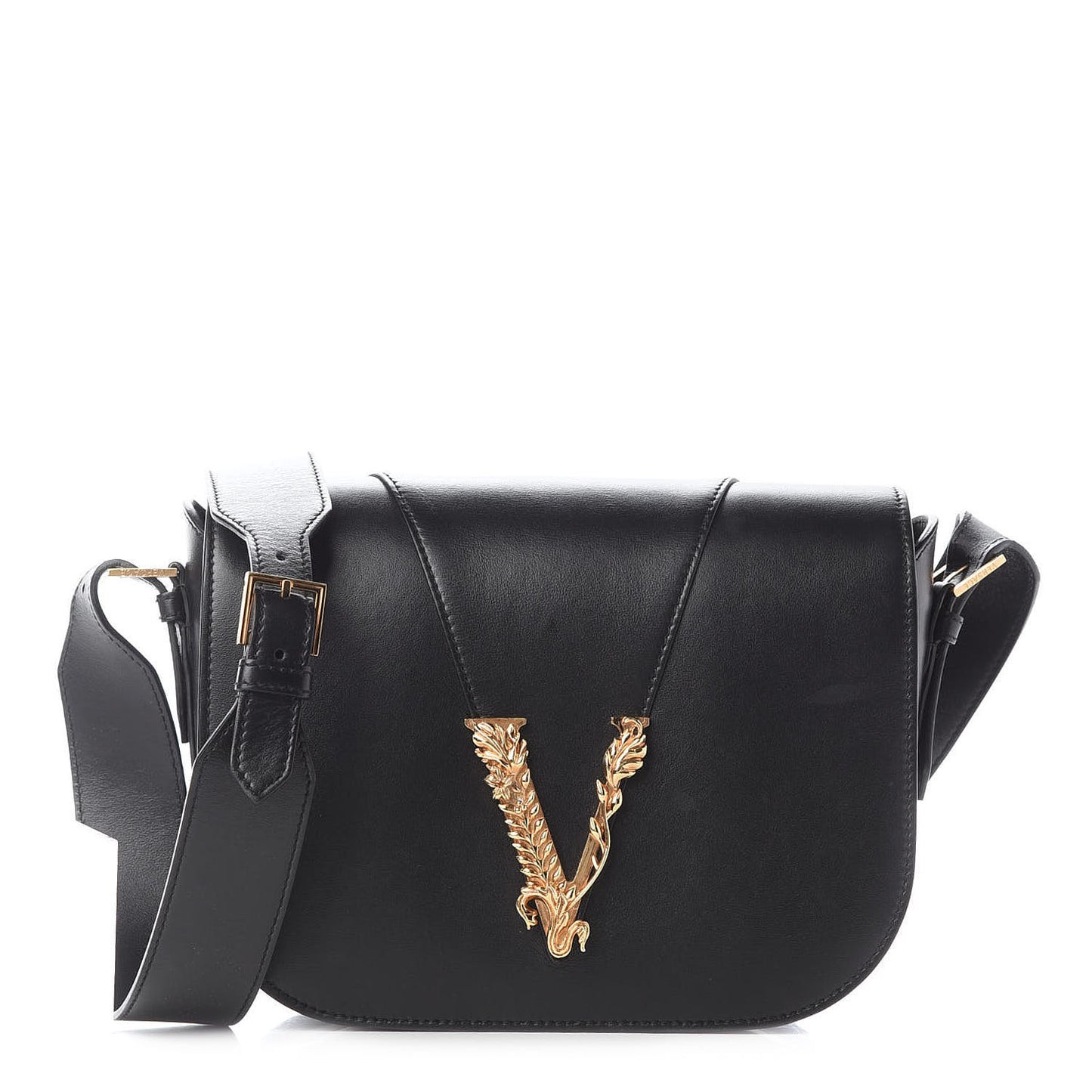 Vitello Virtus Shoulder Bag Black