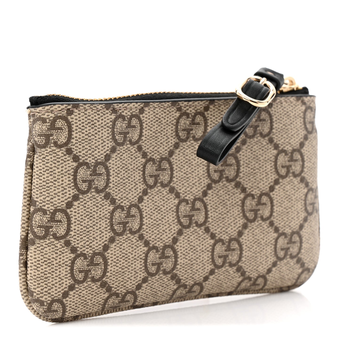 GG Supreme Monogram Selleria Key Case  Beige Black