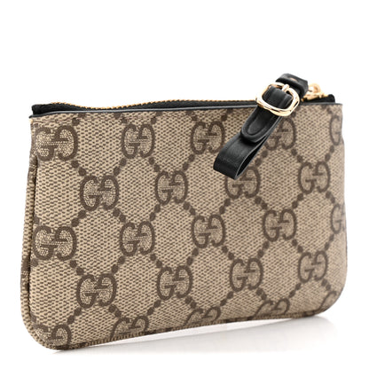 Gucci GG Supreme Monogram Selleria Key Case  Beige Black 3 of 8