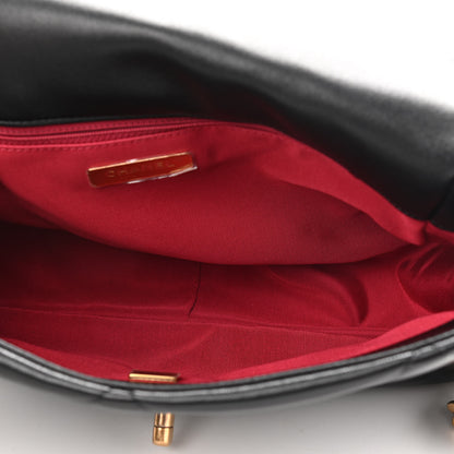 Chanel Lambskin Quilted Large Chanel 19 Flap Black 7 of 9