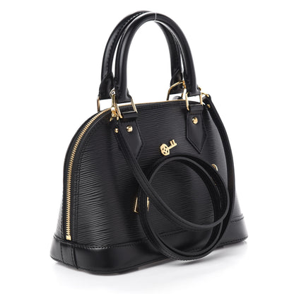 Louis Vuitton Epi Love Lock Alma BB Black 3 of 10
