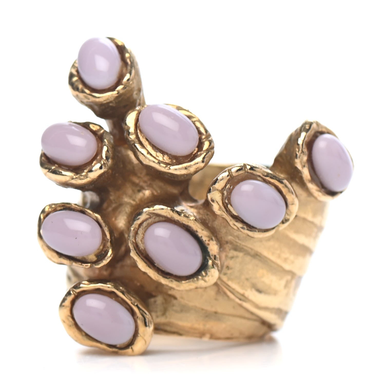Saint Laurent Arty Dots Ring Gold 6.5 1 of 3