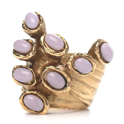 Saint Laurent Arty Dots Ring Gold 6.5 1 of 3