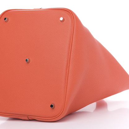 Hermes Taurillon Clemence Picotin 26 GM Orange Poppy 9 of 11