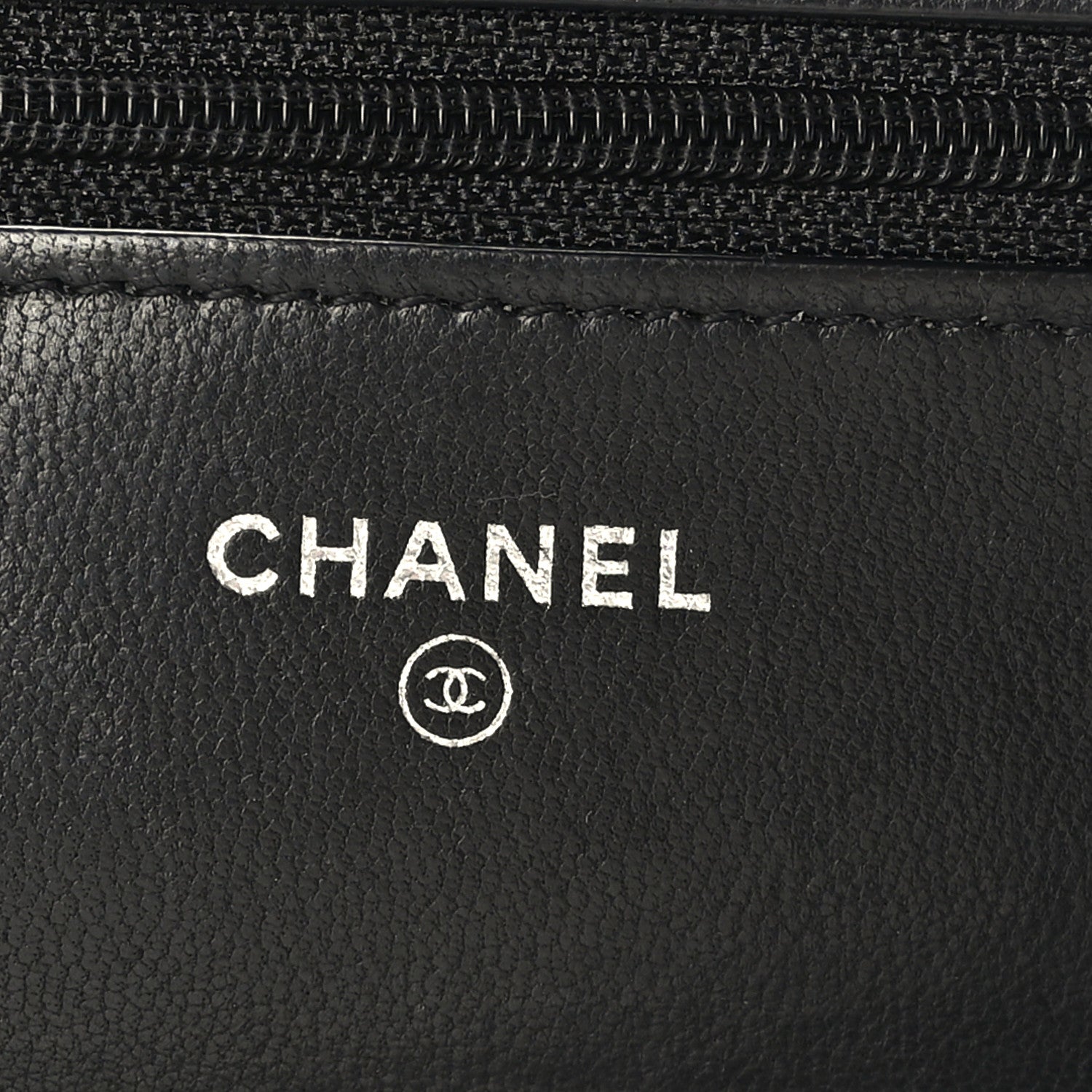 Chanel Lambskin Quilted Wallet On Chain WOC Black 6 of 10