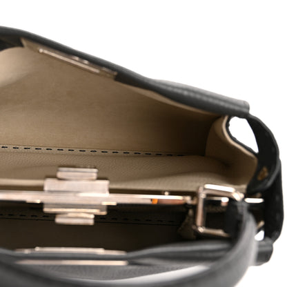 Fendi Cuoio Romano Selleria Bi-Color Medium Peekaboo Iconic Satchel Asfalto Latte 5 of 13