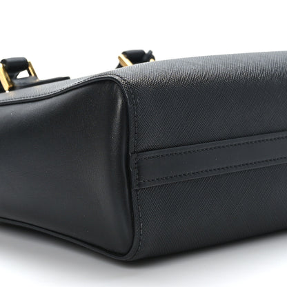 Prada Saffiano Soft Calfskin Small Zippered Tote Black 7 of 8