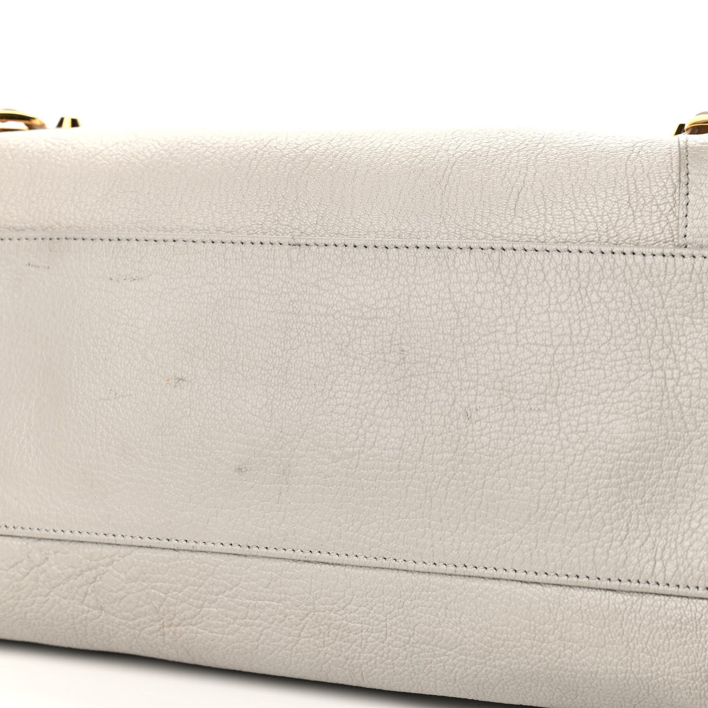 Chevre Gold Metallic Edge Hardware City Gris Clair Gris Perle