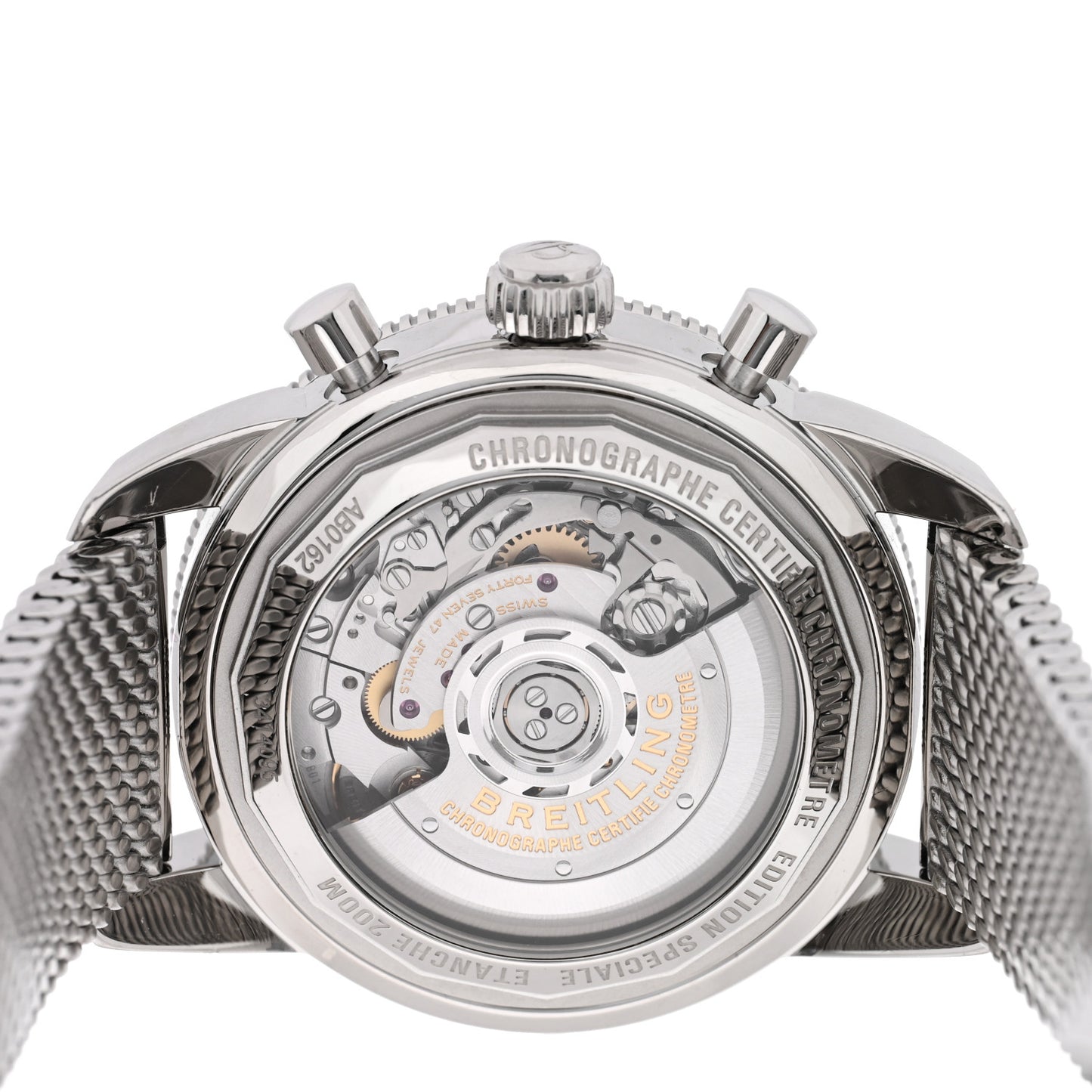 Stainless Steel 44mm Superocean Heritage II Chronograph Automatic Watch Blue AB0162121C1A1