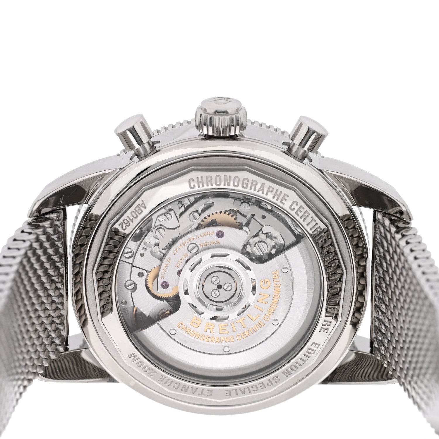 Breitling Stainless Steel 44mm Superocean Heritage II Chronograph Automatic Watch Blue AB0162121C1A1 4 of 5