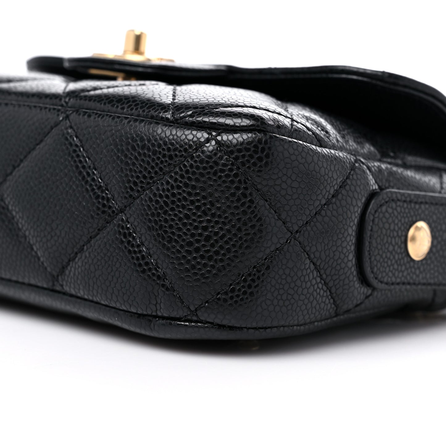 Caviar Quilted Mini Chain Flap Black