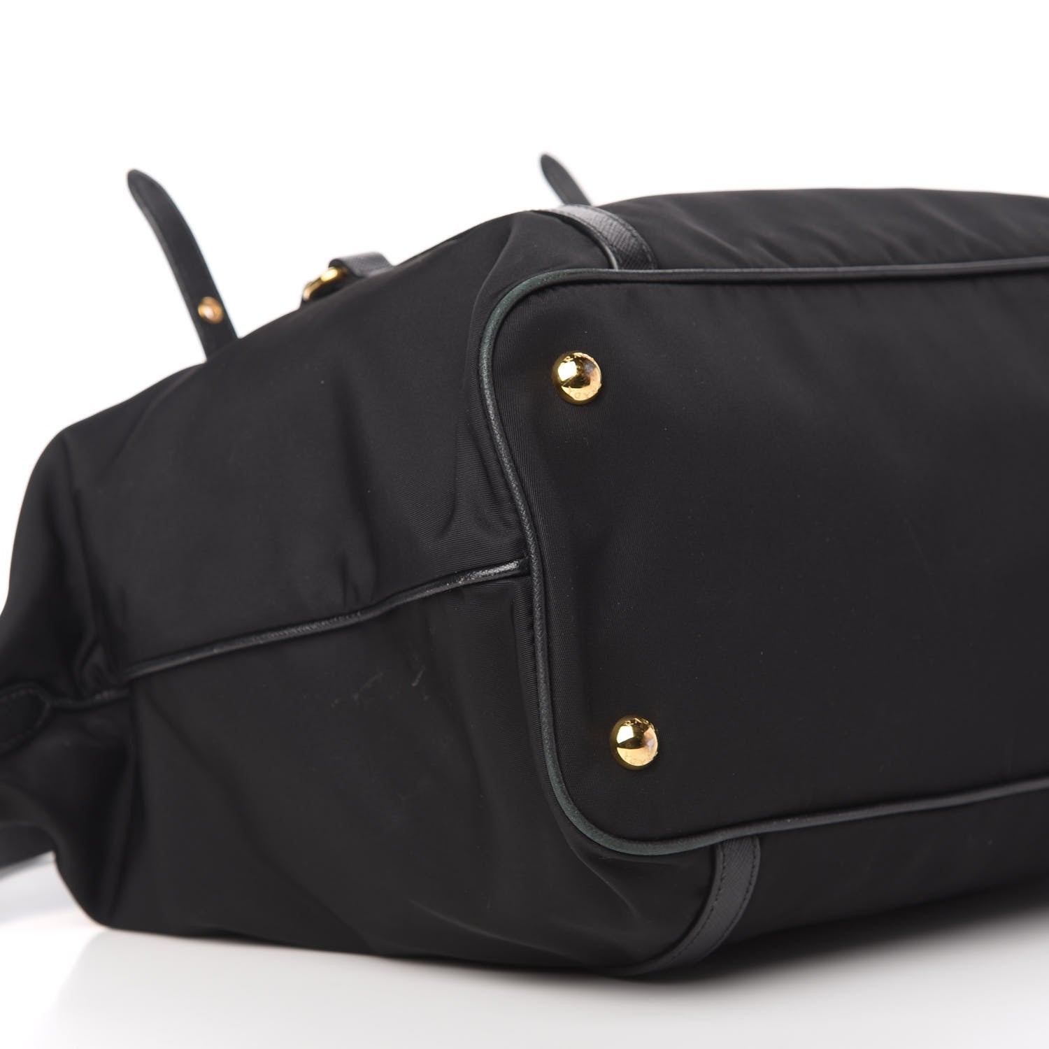 Prada Saffiano Tessuto Nylon Shopping Tote Black 6 of 10