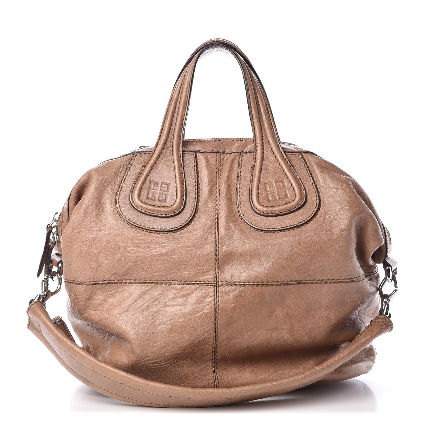 Givenchy Wrinkled Lambskin Medium Nightingale Tan 1 of 8