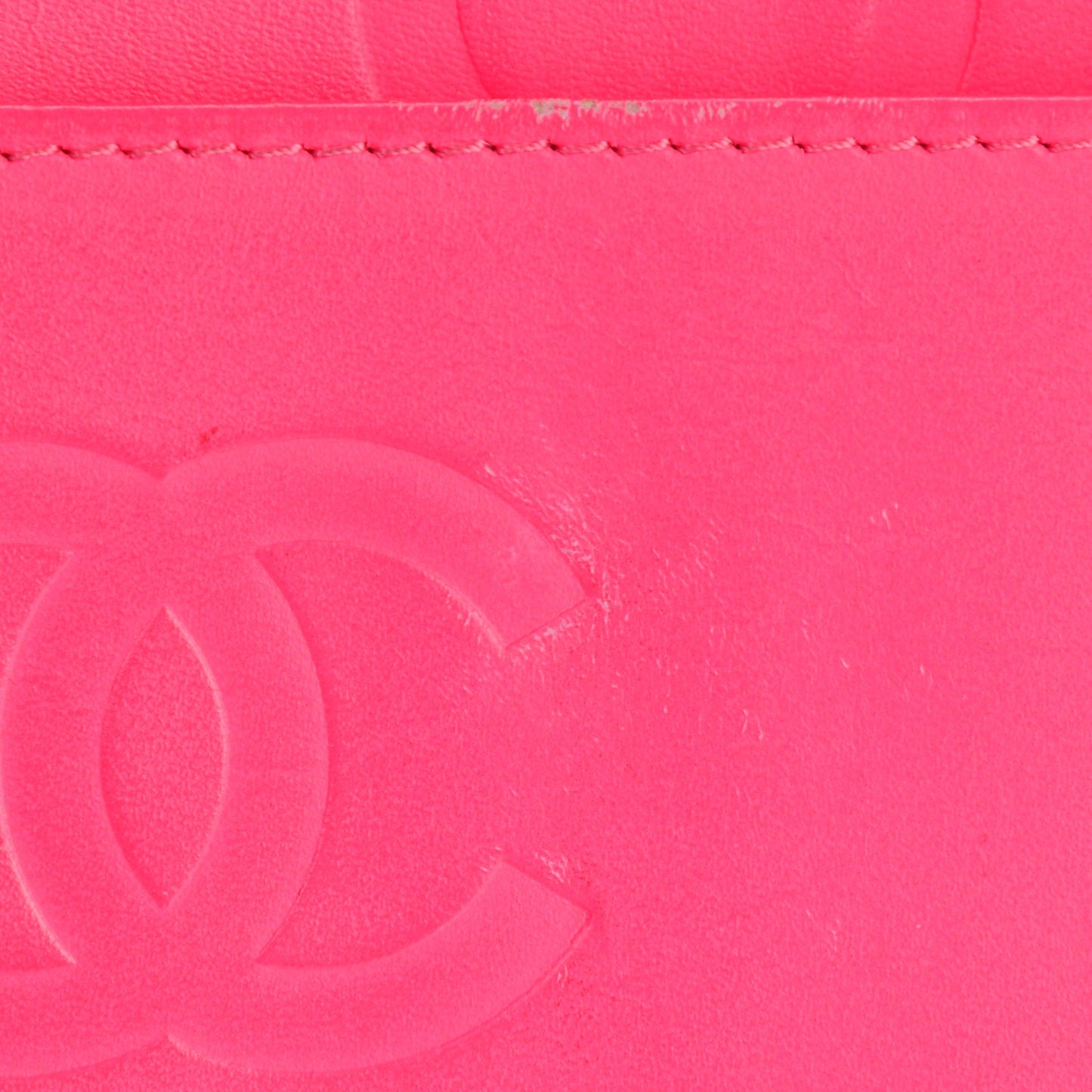 Calfskin Quilted Cambon Yen Wallet Black