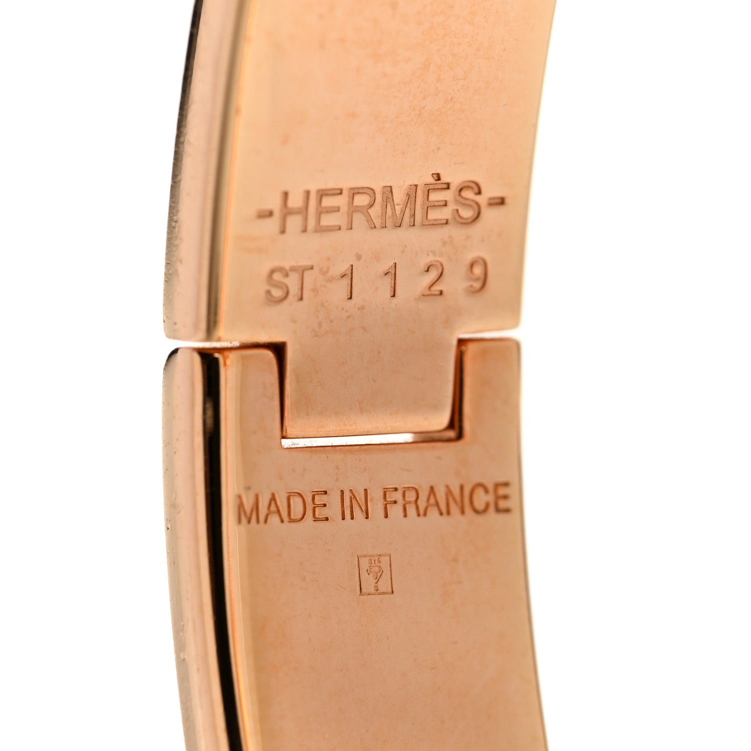 Hermes Enamel Narrow Clic Clac H Bracelet PM Rose Candeur 4 of 5