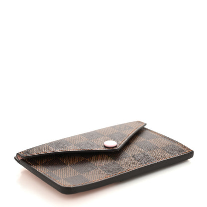 Louis Vuitton Damier Ebene Recto Verso Card Holder Rose Ballerine 4 of 7