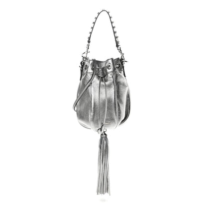 Miu Miu Metallic Nappa Tassel Bandoliera Cromo 1 of 8