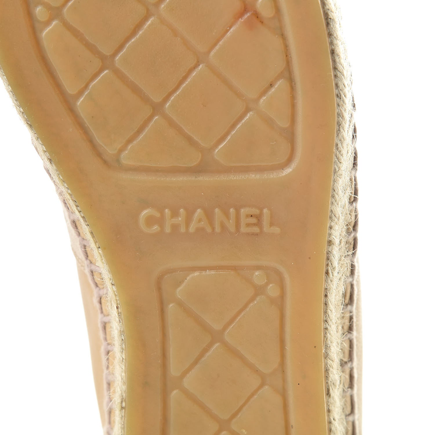 Chanel Lambskin CC Espadrilles 38 Beige Black 7 of 12