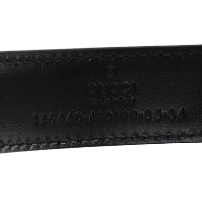 Gucci Calfskin Hinge 20mm Belt 85 34 Black 3 of 5
