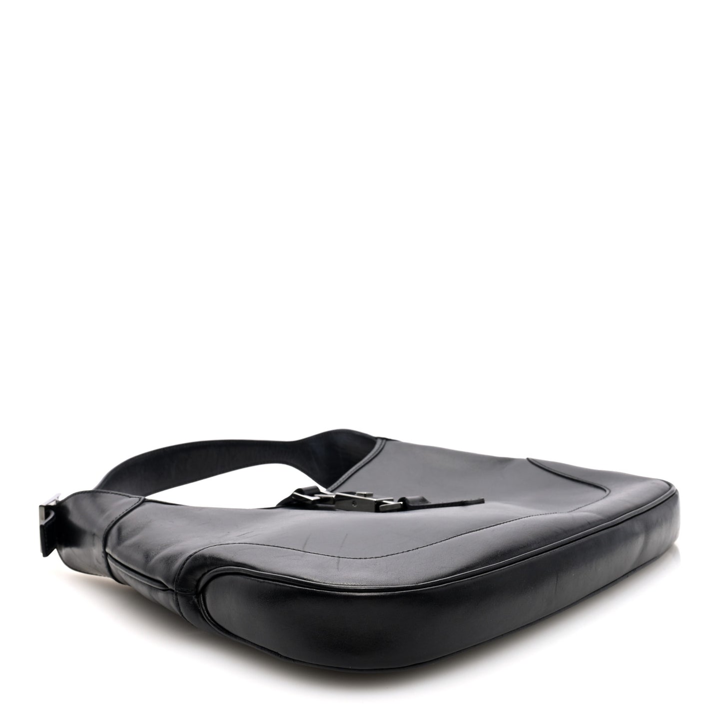Calfskin Small Jackie O Hobo Black