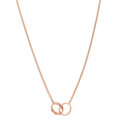 Cartier 18K Pink Gold Interlocking LOVE Necklace 1 of 7