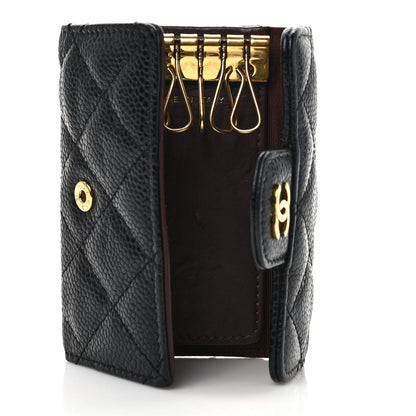 Chanel Caviar Quilted 6 Key Holder Black 5 of 10
