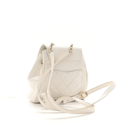 Chanel Caviar Quilted Mini Business Affinity Backpack White 3 of 10