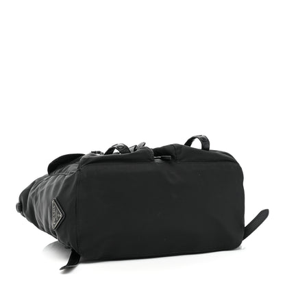 Prada Nylon New Vela Monochrome Studded Backpack Black 4 of 13