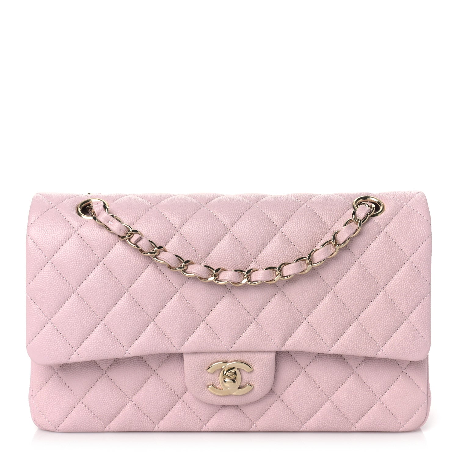 Chanel Caviar Quilted Medium Double Flap Light Pink 1 of 9