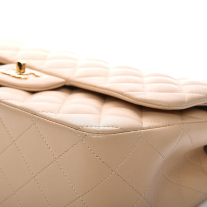 Chanel Lambskin Quilted Jumbo Double Flap Beige Clair 10 of 15